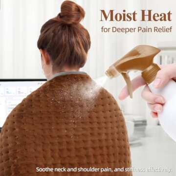 XXXL Heating Pad for Back Pain Relief and Cramps, Heated Pad for Neck/Shoulders/Leg/Knee, 6 Heat Settings Auto-Off, Heat Pad Valentines Day Gifts for Her Him Women Men Mom Dad, Moist/Dry Heat, 17"x33"