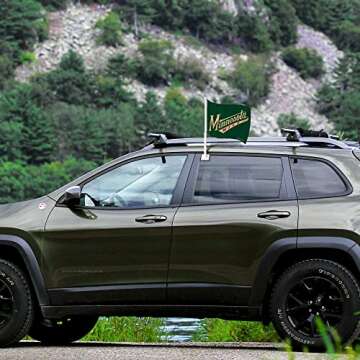 Rico Industries NFL Kansas City Chiefs - Arrowhead Car Flag with included Pole 16 x 19.5-"