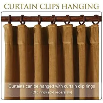 StangH Gold Brown Velvet Blackout Curtains for Sliding Door, Heavy Thick Thermal Insulated Noise Reducing Window Drapes for Living Room/Bedroom/Patio, W100 x L96, 1 Panel