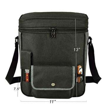 Picnic at Ascot Wine and Cheese Picnic Basket/Cooler with hardwood cutting Board, Cheese Knife and C...