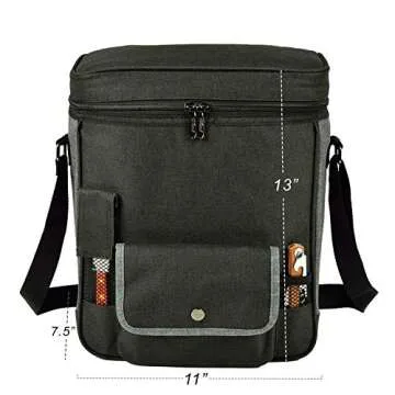 Picnic at Ascot Wine and Cheese Picnic Basket/Cooler with hardwood cutting Board, Cheese Knife and C...