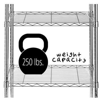 Honey-Can-Do SHF-01054 5-tier chrome shelving unit, 250 lbs