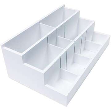 Desk Maid DSST-6697 Totally Tiffany-Die and Stamp Organiser, One Size, White