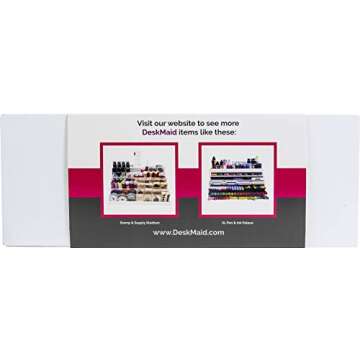 Desk Maid DSST-6697 Totally Tiffany-Die and Stamp Organiser, One Size, White