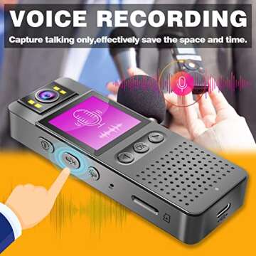 HONGHOO 128GB Pocket Camcorder with Night Vision and HD Recording