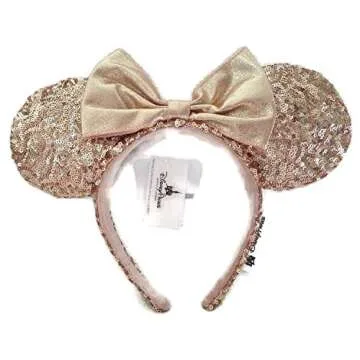 Authentic Disney Parks Minnie Mouse Rose Gold Ear Headband