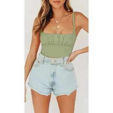 BEJONS Y2k Green Corset Top - Cute Summer Wardrobe Essential