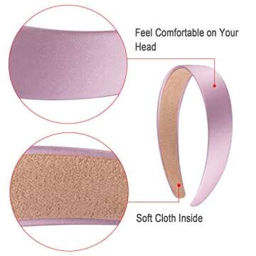 Shop SIQUK 18 Colorful Satin Headbands for All Occasions