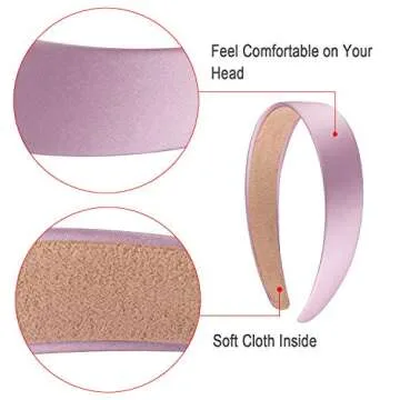 Shop SIQUK 18 Colorful Satin Headbands for All Occasions