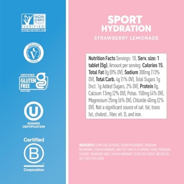 Nuun Sport Electrolyte Tablets - Strawberry Lemonade Drink Mix