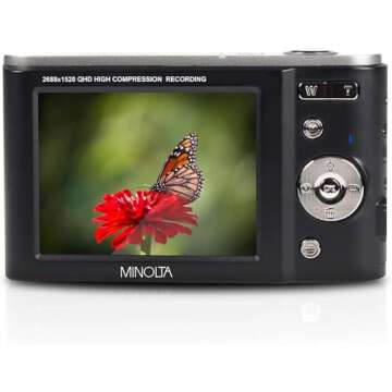 Minolta MND20 44 MP / 2.7K Ultra HD Digital Camera (Black)
