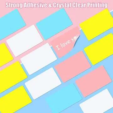 Gersoniel 4000 Square Labels Strong Adhesive Direct Thermal Labels Color Shipping Stickers Printable Self Adhesive for Thermal Printer 4 Rolls, Pink Yellow White Blue(1.18 x 1.97)