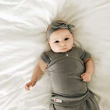 embé 2-Way Transition Swaddle Sack, 12-18 lbs, Diaper Change w/o Unswaddling, Arms in and Out, Legs in and Out Design, Warm Up or Cool Down 100% Cotton, 3-6 Months (Moss)