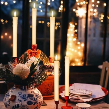 GenSwin Flameless Taper Candles with Remote Control