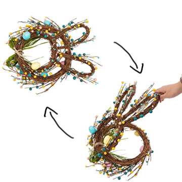 VGIA 27 Inch Artificial Easter Wreath for Front Door