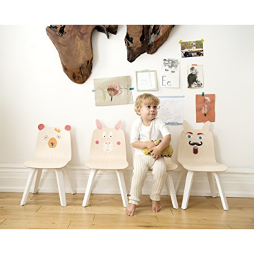 Eco-friendly OEUF Rabbit Play Chairs & Table Set for Kids