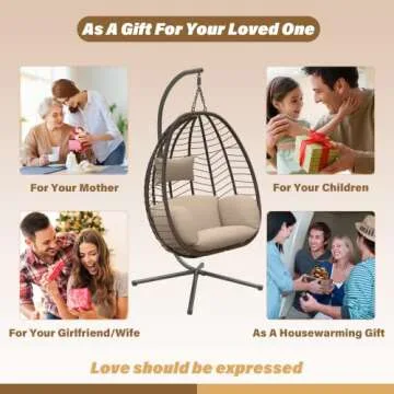 Comfortable ALAULM Egg Swing Chair for Indoor Outdoor Use