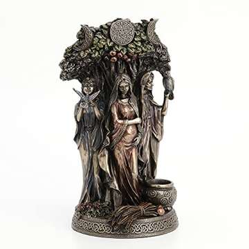 Veronese Design Danu Irish Triple Goddess of The Tuatha De Danann Bronze Finish Statue