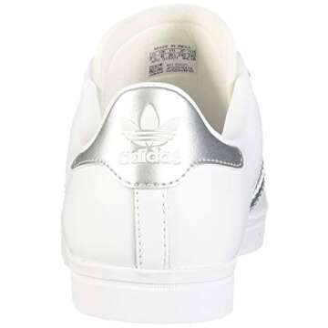 adidas Women's Coast Star Shoes, ftwr White/Silver Met./ core Black, 8 M US