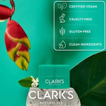 Clark's Botanicals Smoothing Marine Cream: Skin Moisturizer to Repair Stressed Skin with Algae Microspheres, Jasmine Extract & Glycolic Acid, 30 ml