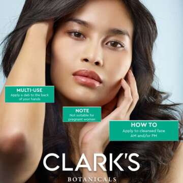 Clark's Botanicals Smoothing Marine Cream: Skin Moisturizer to Repair Stressed Skin with Algae Microspheres, Jasmine Extract & Glycolic Acid, 30 ml