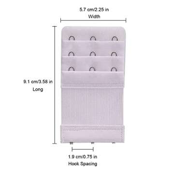 iminoo 6 Pcs Women's Bra Extenders – 2 Hooks & 3 Hooks for Ultimate Comfort