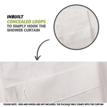 Folkulture Boho Shower Curtain with Tassels 72 inch