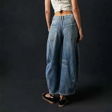 VILAGRAH Women's Baggy Cropped Denim Pants - Stylish Comfort