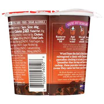Delicious Birch Benders Gluten-Free Chocolate Chip Pancake Cup - 1.62 Oz - Quick Breakfast Solution!