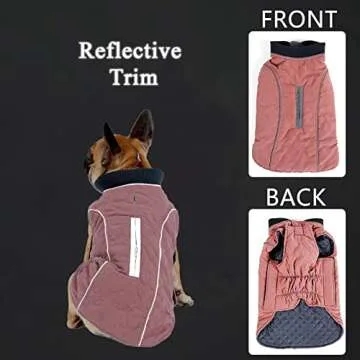 Morezi Dog Jacket with Reflective Stripes for Small Dogs