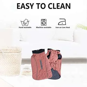 Morezi Dog Jacket with Reflective Stripes for Small Dogs