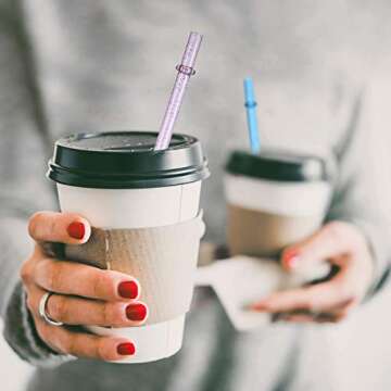 48 Pcs Plastic Straws with Team Bride Flags Reusable Glitter Drinking Straw(Red, Dark Blue, Pink, Champagne, Purple, Blue)