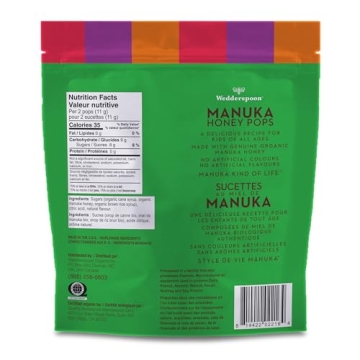 WEDDERSPOON Organic Manuka Honey Pops Variety Pack 120g