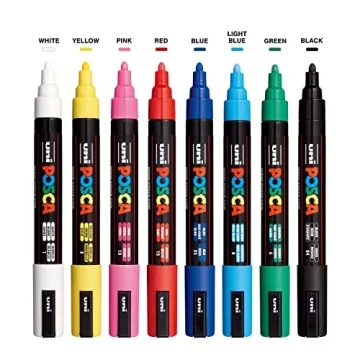 POSCA 8-Color Paint Marker Set Vibrant Waterproof Non-Toxic
