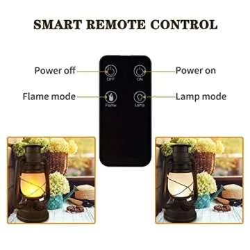 LED Retro Lantern with Remote for Outdoor Decor