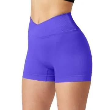 YEOREO Women's Booty Lifting Workout Shorts Purple S