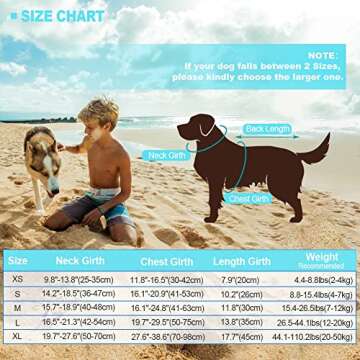 EMUST Dog Life Jacket, Ripstop Dog Lifesaver Vests with Rescue Handle for Small Medium and Large Dogs, Pet Safety Swimsuit Preserver for Swimming Pool Beach Boating (XS,Pool Blue)