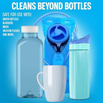 Sudstainables Water Bottle Cleaning Tablets – 36-Pack, Chlorine-Free and Odorless Cleaner for Hydration Bladders, Stainless Steel, Tumblers, and Glass Bottles - Removes Stubborn Stains and Odors