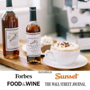 Sonoma Syrup Co Vanilla Bean Infused Syrup, 25.4 Fl Oz for Coffee, Cocktails, and Cooking