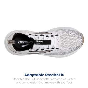 Brooks Women’s Glycerin Stealthfit 21 Running Shoe - White/Grey/Black