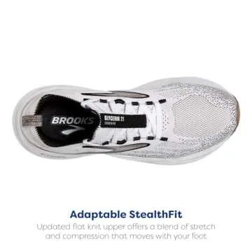 Brooks Women’s Glycerin Stealthfit 21 Running Shoe - White/Grey/Black