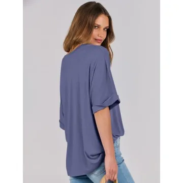 ANRABESS Women's Oversized Comfortable Trendy Summer Tee