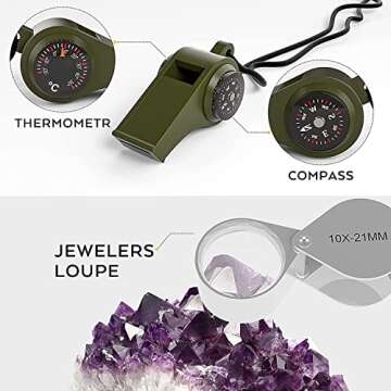 INCLY 15 PCS Rock Pick Hammer Kit for Geology Enthusiasts