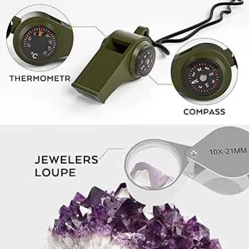 INCLY 15 PCS Rock Pick Hammer Kit for Geology Enthusiasts
