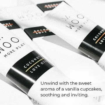 Woo More Play Coconut Love Oil | Organic Coconut Oil Personal Lubricant for Men and Women | Natural and Clean Ingredients | Doubles as Massage Oil | Relaxing Scent | 3.3 fl Oz