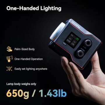 SmallRig RC 60B COB Video Light - Portable & Powerful