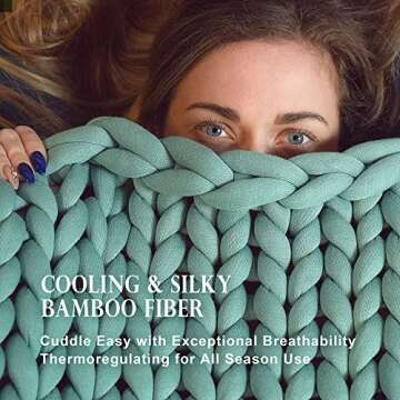 Cottonblue Knitted Weighted Blanket 12lbs, Handmade Weighted Blanket - Soft, Breathable & Evenly Weighted for Better Sleep, Twin/Full Size 48"x72", Machine Washable, All-Season Comfort