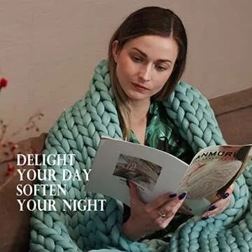 Cottonblue Knitted Weighted Blanket 12lbs, Handmade Weighted Blanket - Soft, Breathable & Evenly Weighted for Better Sleep, Twin/Full Size 48"x72", Machine Washable, All-Season Comfort