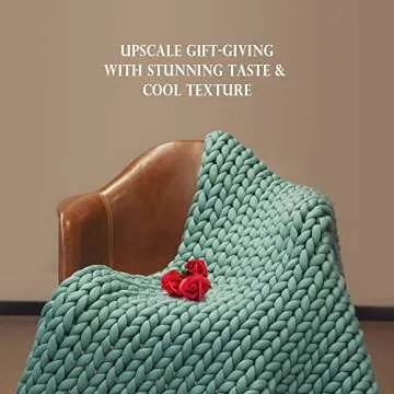 Cottonblue Knitted Weighted Blanket 12lbs, Handmade Weighted Blanket - Soft, Breathable & Evenly Weighted for Better Sleep, Twin/Full Size 48"x72", Machine Washable, All-Season Comfort