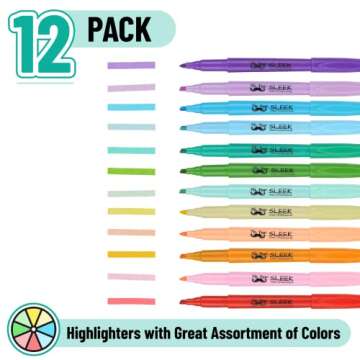 Mr. Pen- Pastel Highlighters, 12 Pack, Assorted Colors, Fast Dry, Highlighter Pastel, Set, Bible Jou...